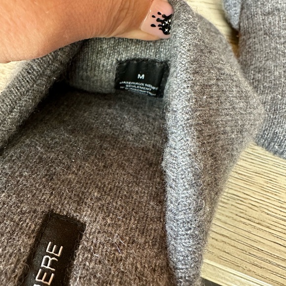 Naked Cashmere Love Mule Slippers in Smoke Gray with Silver Heart Size Medium - Picture 10 of 14